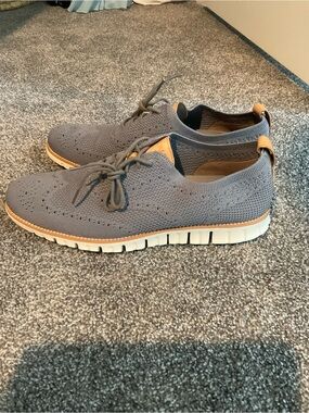 Cole Haan Zero Grand Gray Knit Derby shoes